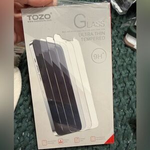 TOZO Ultra Thin Tempered Glass Screen Protector - Black